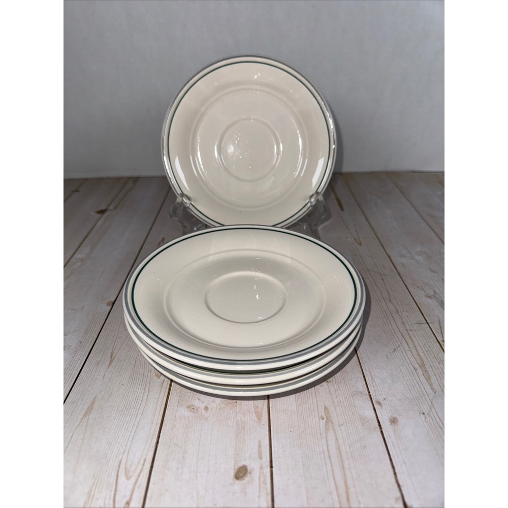 Keltcraft‎ Noritake Ivy Lane 9180 Saucers Set 4 Ireland Stoneware Green